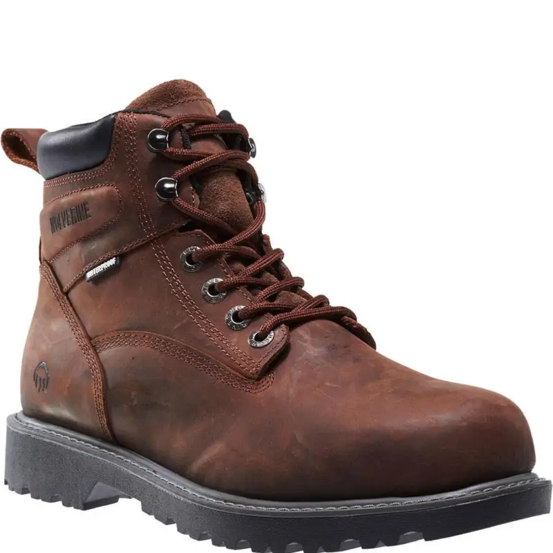 Wolverine W10633 Men's Floorhand Waterproof Steel-Toe 6" Work Boots Fan Favorite