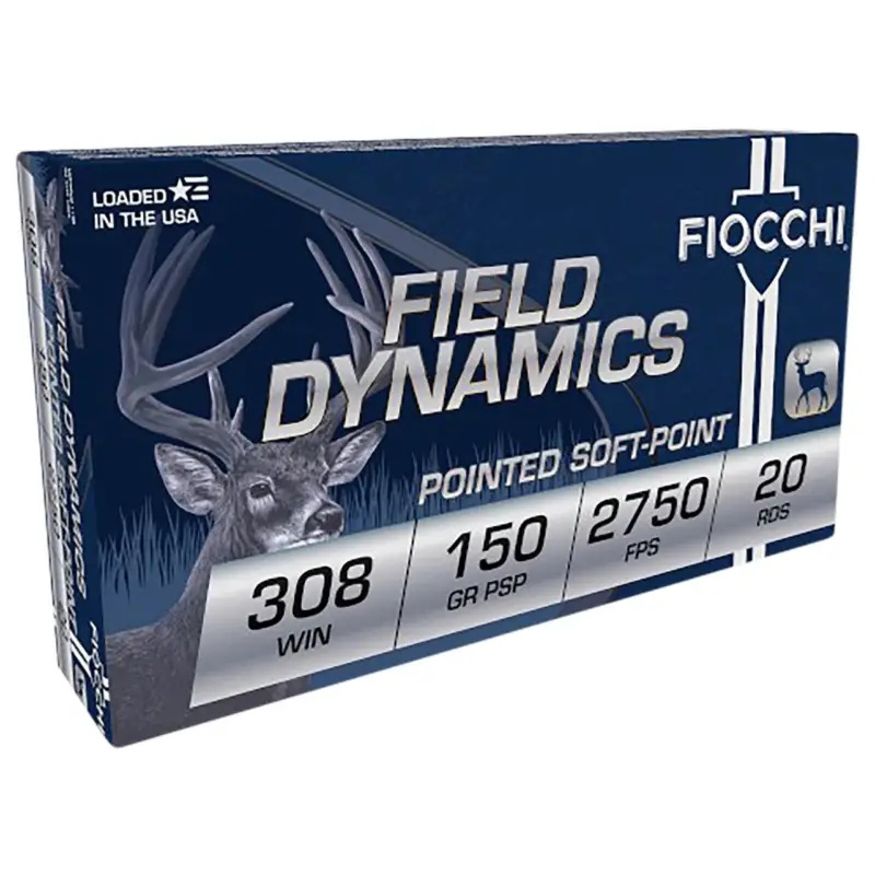 Price Drop Fiocchi 308B Field Dynamics 308Win 150gr Pointed Soft Point 20 Per Box/10 Case