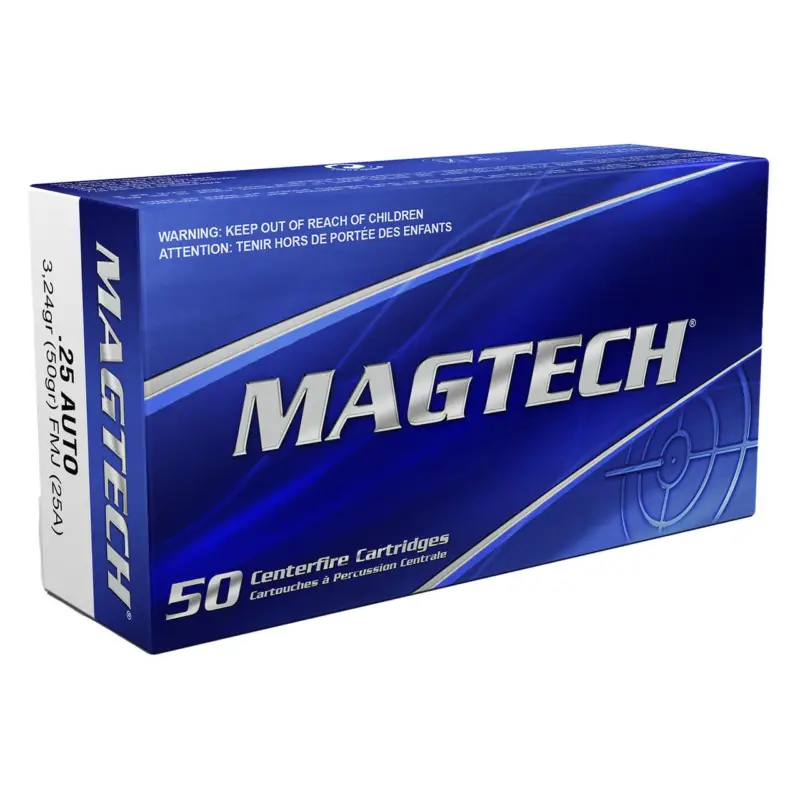 Magtech 25A Range/Training 25ACP 50gr Full Metal Jacket 50 Per Box/20 Case Same Day Shipping