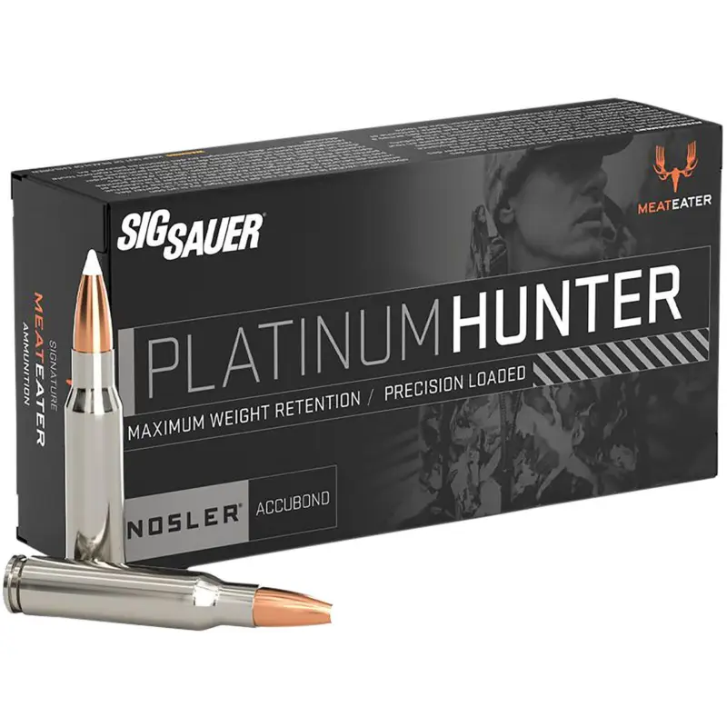 Sig Sauer E65CMPH14020 Platinum Hunter 6.5Creedmoor 140gr Bonded Polymer Tip 20 Per Box/10 Case Authentic