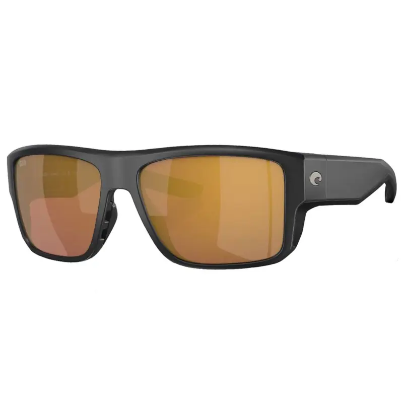 Costa Taxman Matte Black Frame Gold Mirror Polarized Glass Lenses Best Seller