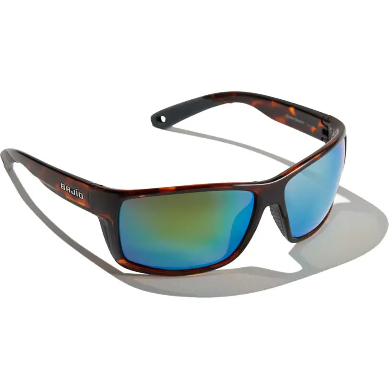 Bajio Bales Beach Sunglasses Dark Tort Gloss Frame Polycarbonate Green Mirror Lenses Price Cut