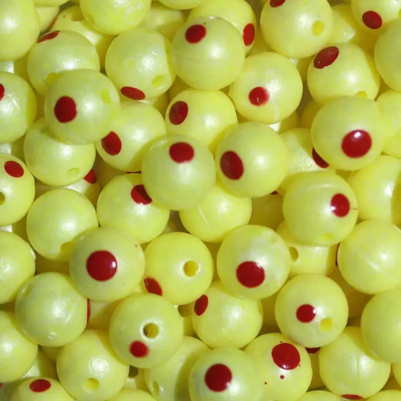 TroutBeads Blood Dot Chartreuse Pearl 10 mm Super Sale