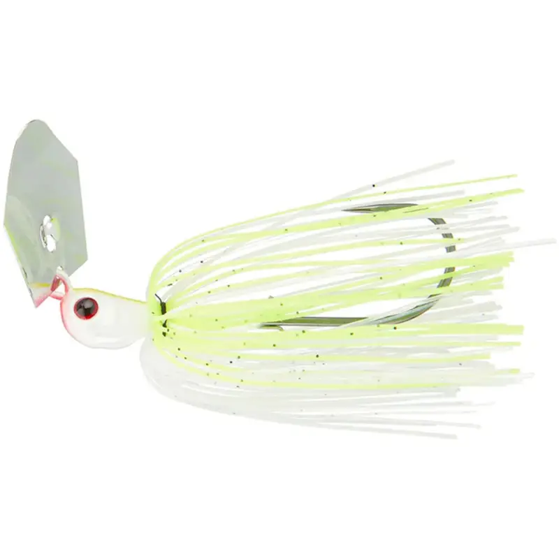 Trusted Brand Hag's Baits Hurricane Bladed Jig - 1/2 oz White Chartreuse Silver Blade