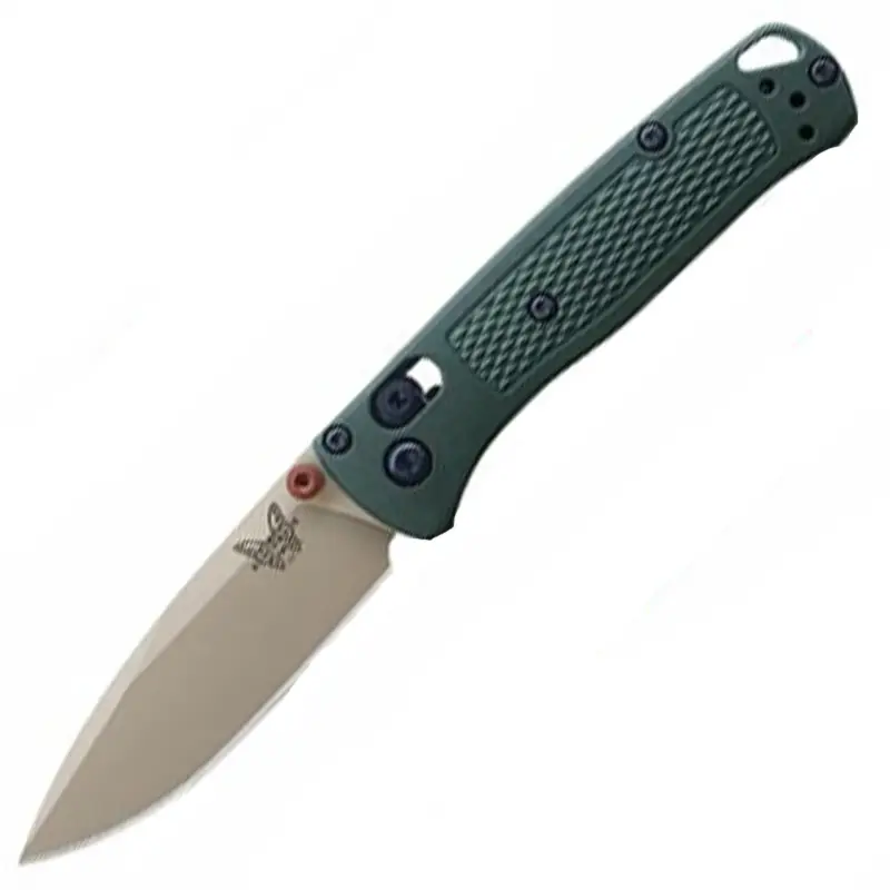 Benchmade Mini Bugout Taiga Green Drop-Point Folding 2.82" Blade Get Yours