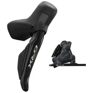 Shimano GRX ST-RX715/BR-RX410 Bled Hydraulic Di2 STI Set, Flat Mount Calliper, RH Front Low Price
