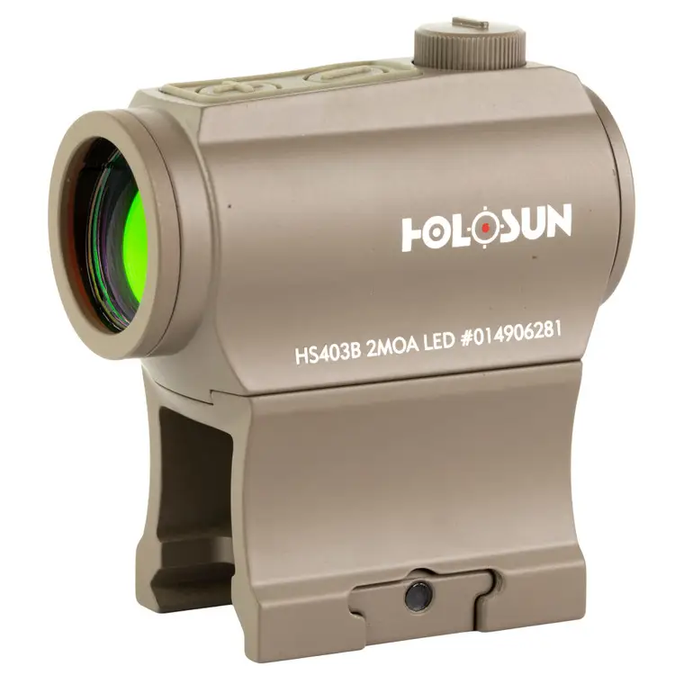 Holosun Technologies 403B Reflex | Red Dot | 2 MOA | Solar W/ Internal Battery | Flat Dark Earth | HE403B-FDE Must Have
