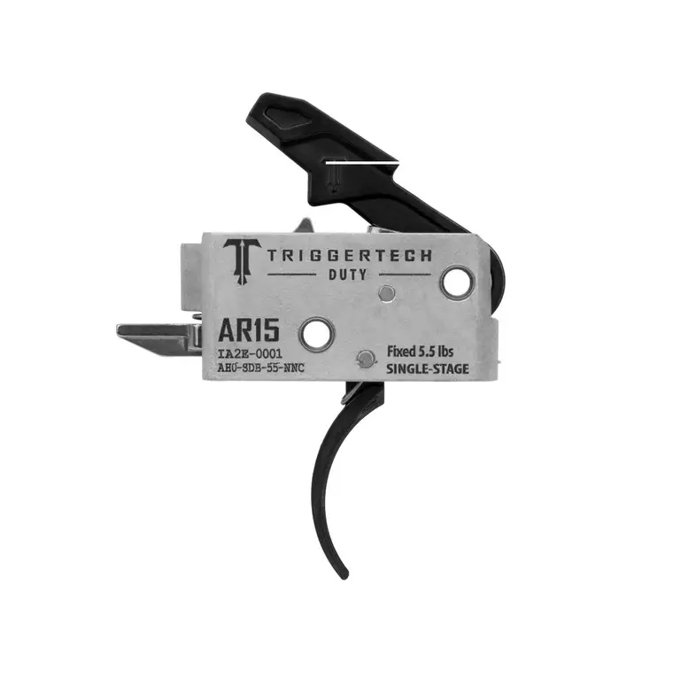 TriggerTech MIL-SPEC | Curved Trigger | Single Stage | 5.5LB Pull | Fits AR-15 | Anodized Finish | Black | AH0-SDB-55-NNC Top Pick