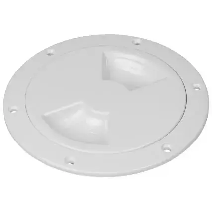 High Quality Sea-Dog Smooth Quarter Turn Deck Plate - White - 6"