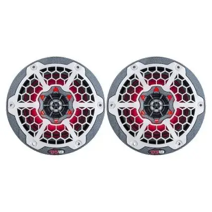 Ds18 Hydro 6.5" 2-Way Marine Speakers W/Rgb Led Lights 300w - Black Carbon Fiber Grab Now