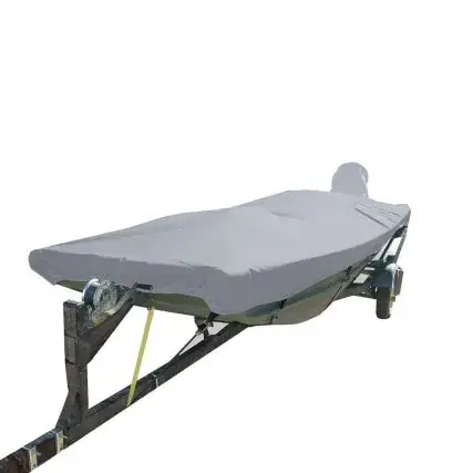 Carver Poly-Flex Ii Styled-To-Fit Boat Cover F/Extra Wide 14.5' Open Jon Boats - Grey High Quality