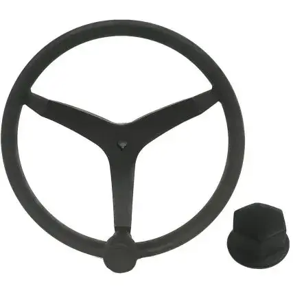 Get Yours Uflex - V46 - 13.5" Stainless Steel Steering Wheel W/Speed Knob & Chrome Nut - Black