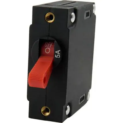 Egis A Series Red Toggle Panel Mount Circuit Breaker - Single Pole 5a Hot Picks