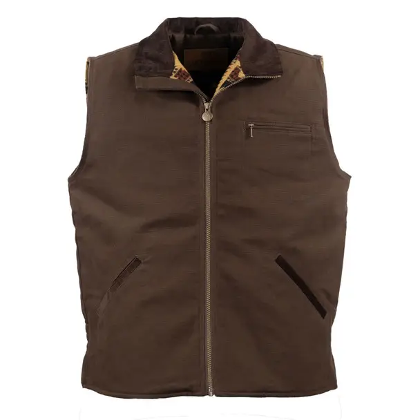 Today Only OUTBACK TRADING Sawbuck Brown Canvas Vest (29824-BRN)