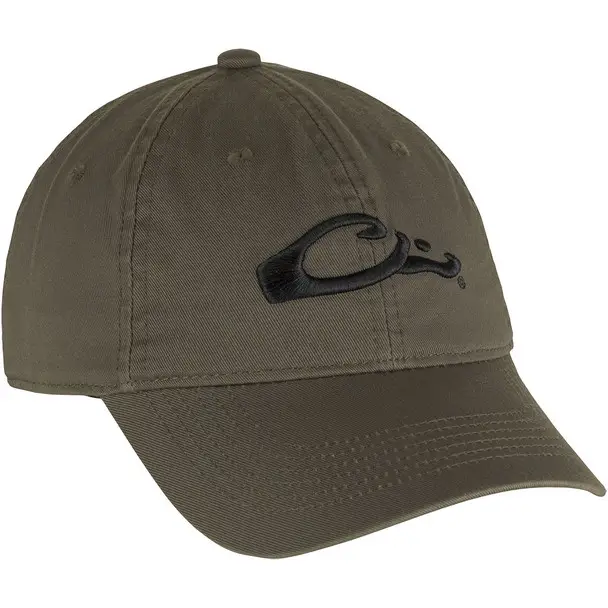 Trending DRAKE Cotton Twill Large Logo Kalamata Olive Cap (DH4080-KMO)