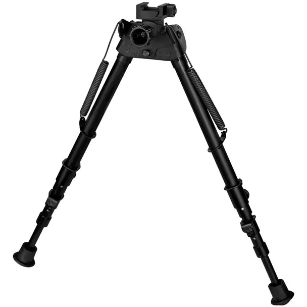 Authentic HARRIS S-25CP Engineering Rotating 13.5-27in Black Bipod (S-25CP)