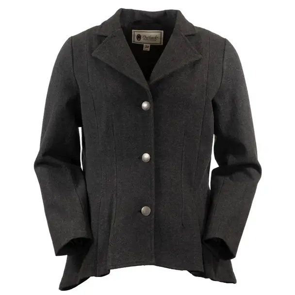 Big Sale OUTBACK TRADING Women's Blaire Casual Wool Like Lined Charcoal Jacket (29831-CHR)