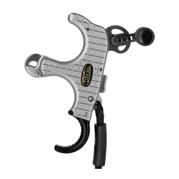 Instant Buy T.R.U. BALL ARCHERY Blade Pro Flex Adjustable Finger Pieces Medium Black/QuickSilver Release Aid (TBPF-BKQS-M)