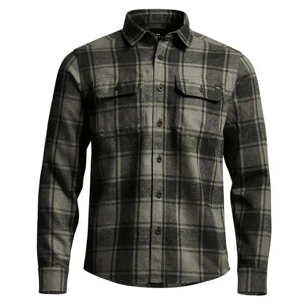 Bargain SITKA Men's Earnest Flannel Hemlock Green Winter Plaid Shirt (600279-HEMWP)