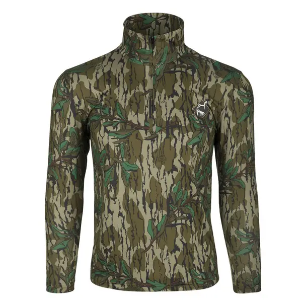 Best Price DRAKE Ol Tom Performance 1/4 Zip Mossy Oak Greenleaf Shirt (OT3120-012)