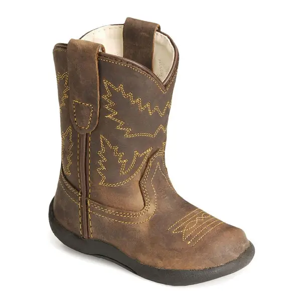 Direct From Factory OLD WEST Toddlers Tubbies Broad Round Toe Apache Boots (TB2251I)