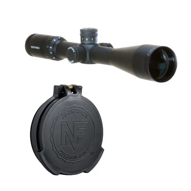 Must Have NIGHTFORCE SHV 4-14x50mm F1 Illuminated Mil-R Reticle Riflescope with NIGHTFORCE NXS/SHV 50mm Objective Flip-Up Lens Cap