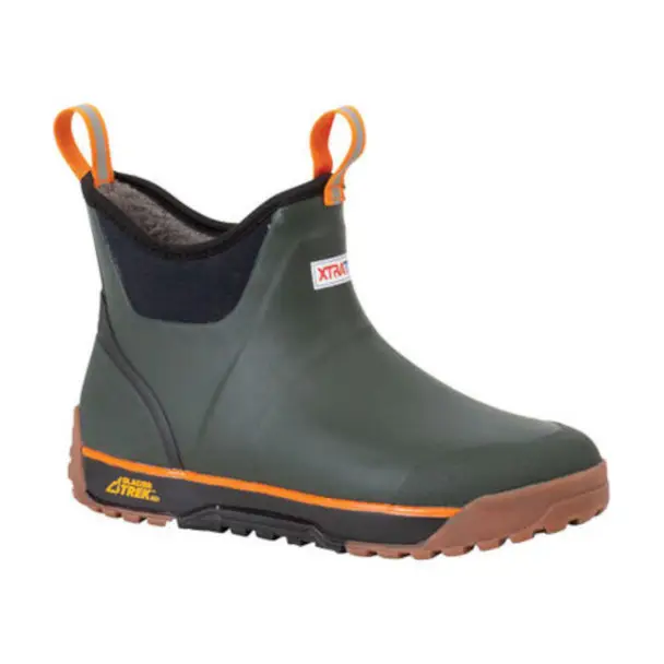 Certified XTRATUF Men's Ice Rubber Olive Ankle Deck Boots (AIMR300)