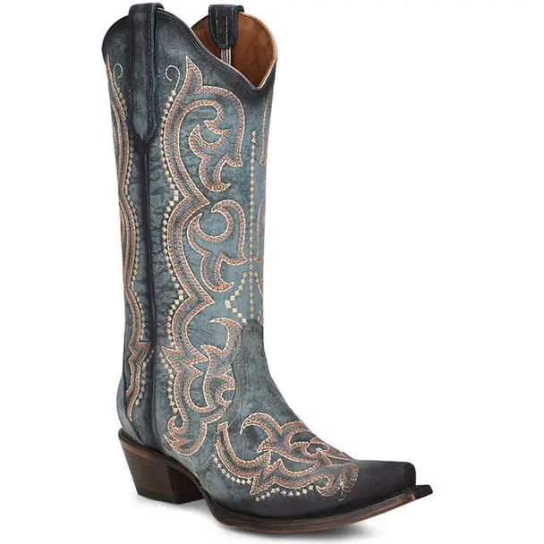 CIRCLE G by CORRAL Women's Blue Jean Embroidery And Triad Boots (L5869-M-05) Time-Limited