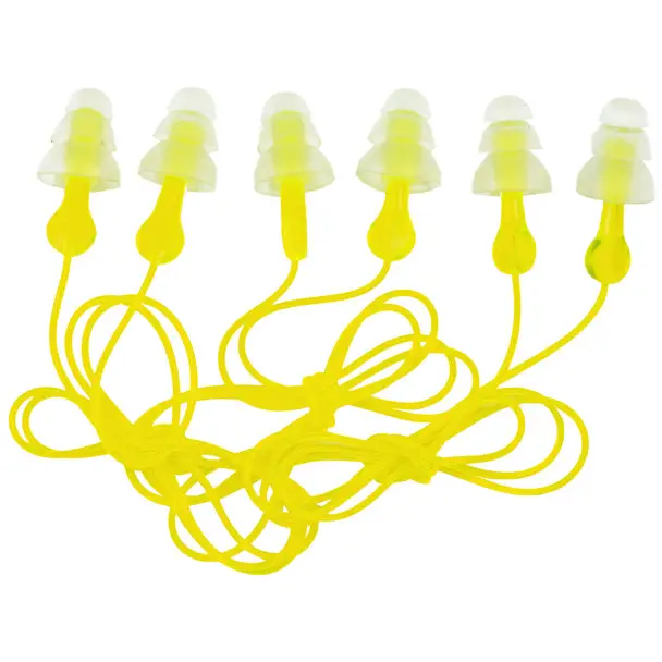 3M/Peltor Tri-Flange Ear Plug, Reusable, Hearing Protection With Cord, 3 Pack, Yellow 97317-10C Limited Time