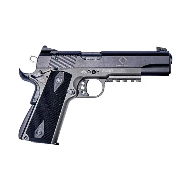 AMERICAN TACTICAL IMPORTS German Sport 1911 Ad-Ops Hga 22LR 5in 10rd Faux Suppressor Gray Pistol (GERG1911ADOPGR) New Arrival
