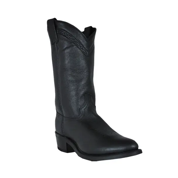 ABILENE Men's 12in Black Cowhide Western Work Boots (2100) Certified