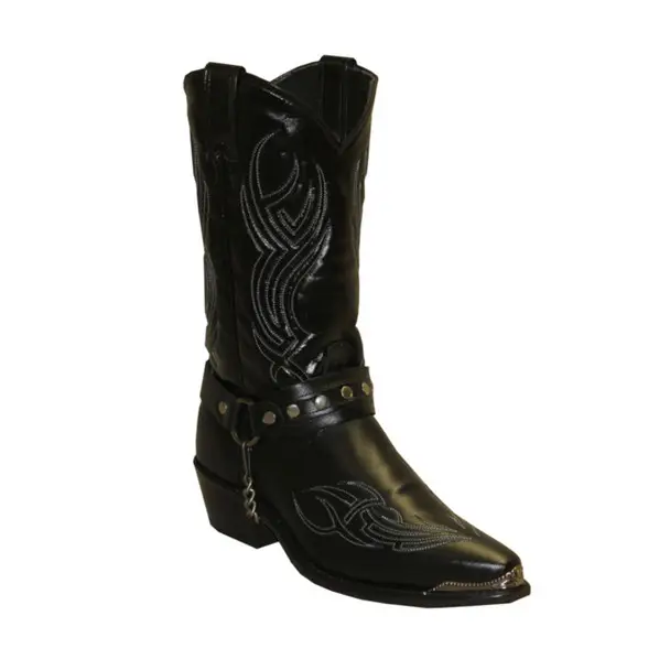 Budget ABILENE Men's 12in Black Cowhide Western Boots (3010)