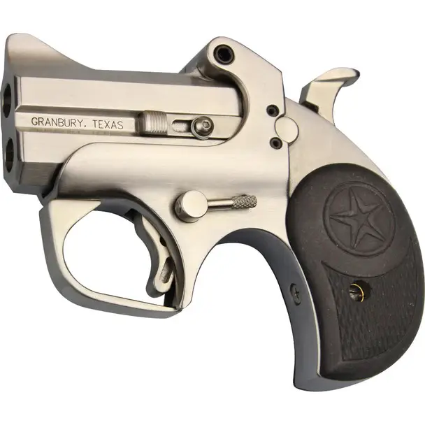 BOND ARMS Cub Pistol, Derringer, .357 Magnum/.38 Special, 2.5 Barrel, Steel, Stainless Finish, Rubber Grips, Fixed Sights, 2 Rounds, With Trigger Guard (BACB35738) Deal