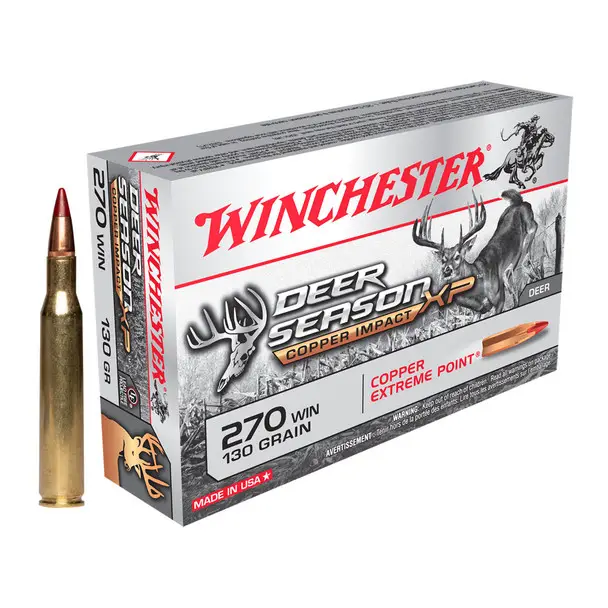 Express Delivery WINCHESTER AMMO Deer Season XP Copper Impact 270 Winchester 130Gr Ammo (X270DSLF)
