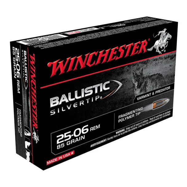 Same Day Shipping WINCHESTER Ballistic Silvertip .25-06 Rem 85Gr BST 20rd Box Rifle Ammo (SBST2506A)