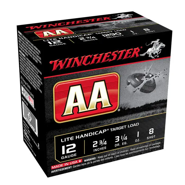 Genuine WINCHESTER AA 12Ga 1oz 2.75in #8 Lead Shot 25rd Box Shotshells (AAHLA128)