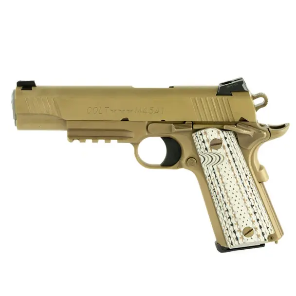 Buy Online COLT Marine 1911 National Match 5in Barrel 7 Rd 45 ACP Desert Tan Pistol (O1070M45)