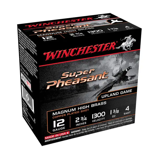 Authentic WINCHESTER AMMO Super Pheasant 12Ga 2.75in 4-Shot Shotgun Shells (X12PH4)