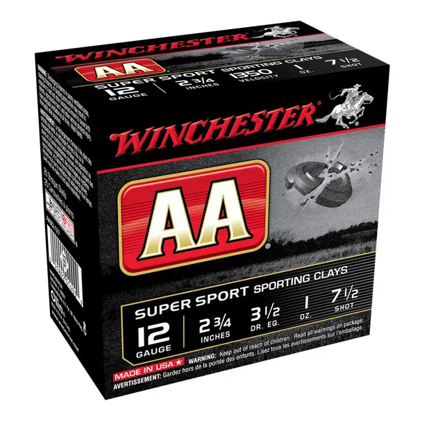 New Arrival WINCHESTER AA 12Ga 1oz 2.75in #7.5 Lead Shot 25rd Box Shotshells (AASCL127)
