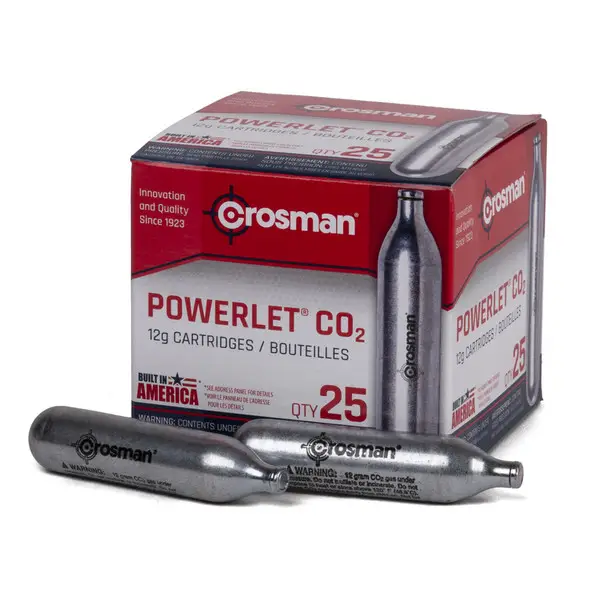 CROSMAN Powerlet 12g CO2 Cartridges 25-Pack (2311) Brand New