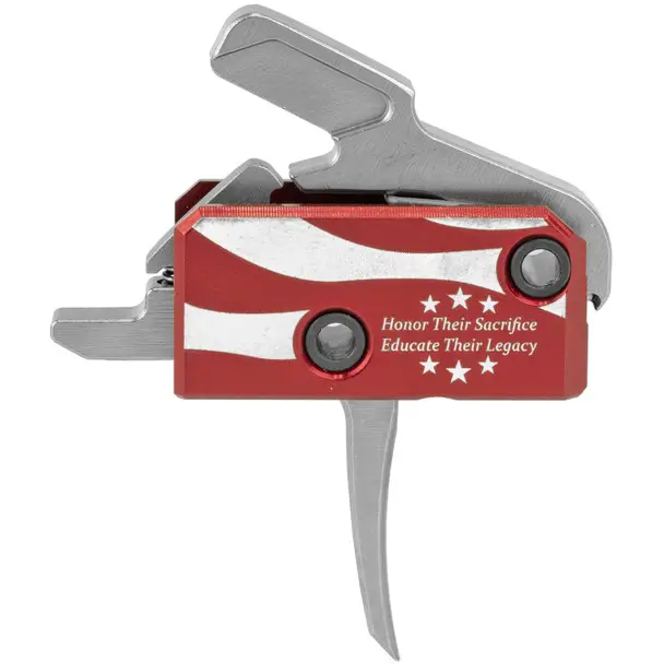 Trending Rise Armament Patriot Trigger, Red, Includes Challenge Coin and Anti-walk Pins, Folds Of Honor Edition RA-13FOLDS-PT