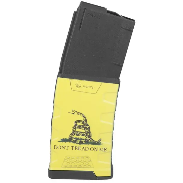 Free Returns Mission First Tactical Magazine, 223 Remington, 556NATO, Fits AR-15, 30 Rounds, Gadsden Flag EXDPM556D-GF