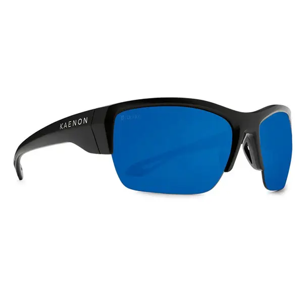 KAENON Arcata SR Polarized Matte Black/Ultra Grey 12 Pacific Blue Mirror Sunglasses (058MBMBGN-UBLU) Clearance