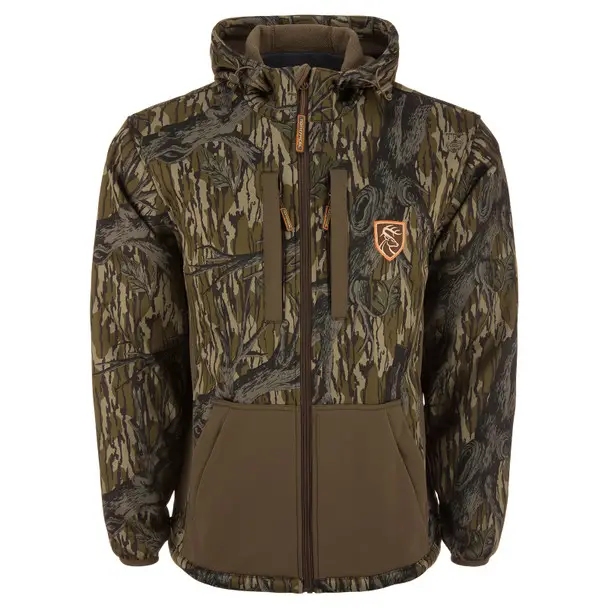 Affordable DRAKE Men's Non-Typical Endurance Mossy Oak Original Treestand Full Zip Jacket with Hood (DNT3100-032)