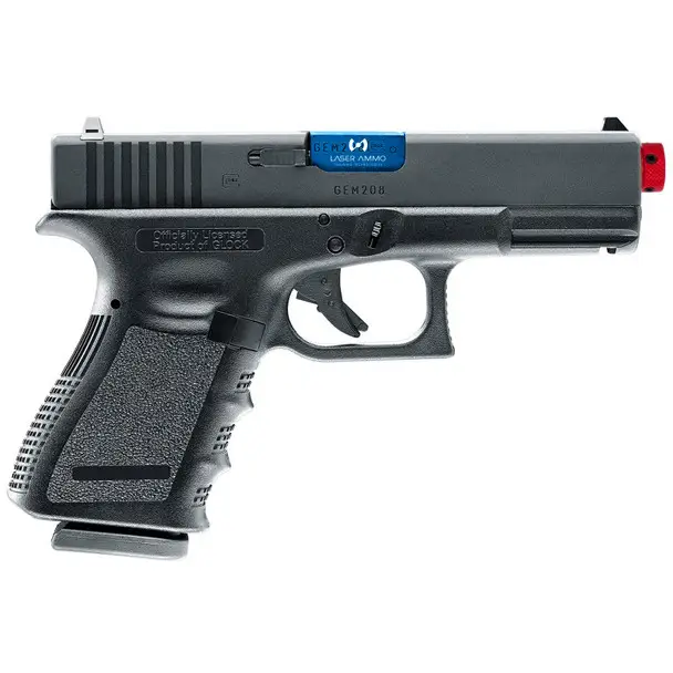Clearance LASER AMMO Recoil Enabled Green Gas Training Pistol Umarex Glock G19 w/ SureStrike IR Laser Cartridge (RETP-UG19-IR-GG)