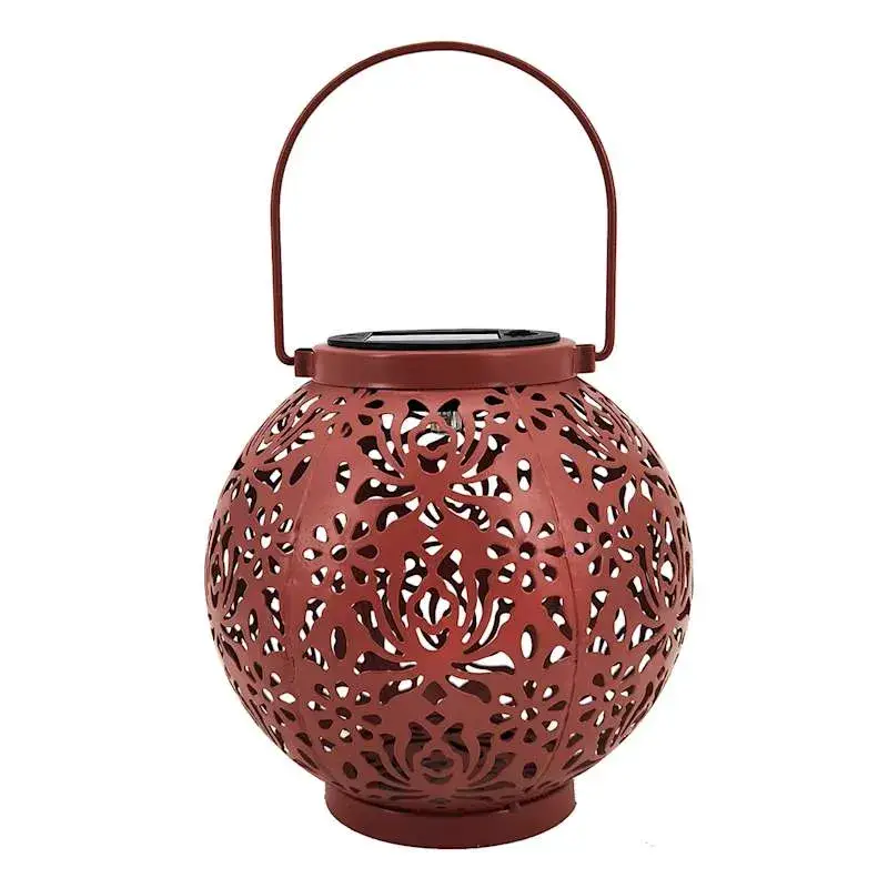 Best Choice Round Metal Outdoor Solar Lantern, 6"