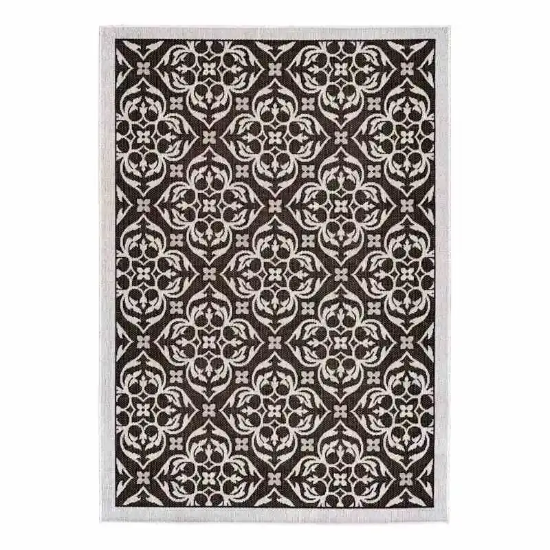 (E569) Black New Zealand Outdoor Area Rug, 5x7 Get Yours